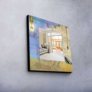 Wallity, MA- MER1270, Bunt, Wandspiegel, 50 x 50 cm, Spiegel (echt)
