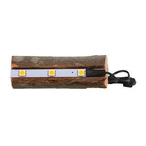 Baumstamm mit indirekter LED-Beleuchtung, inkl. Stromkabel mit Stecker, für die indirekte Beleuchtung in Ihrer Weihnachtskrippe, liegend oder stehend verwendbar