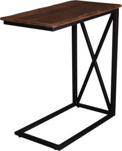 Beistelltisch Laptoptisch massiv nussbaum 47,5x27x67,5 cm Akazie schwarz GRANADA