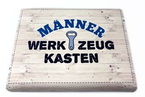 Gilde Sitzpolster ' Männer Werkzeug Kasten ' 42 x 32 cm Auflage Bierkasten