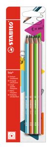 Dreikant-Schulbleistift - STABILO Trio Bleistift in 6 verschiedenen Farben - Härtegrad HB - 6er Pack