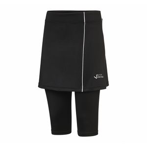 BLACK CREVICE - Damen Sport Leggings mit Rock | Farbe: Schwarz/Weiß| Größe: 40