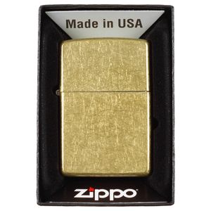 Feuerzeug, Zippo, Street Brass, unbefüllt Feuerzeug, Zippo, Street Brass, unbefüllt