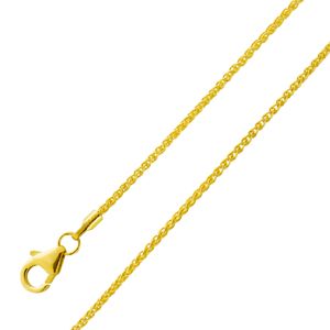 Zopfkette Goldkette Halskette 1,3mm Gelbgold 333 Damen Herren 38