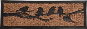 Esschert Design Fußmatte Vögel auf Ast 75 x 25 cm - Gummi & Kokos