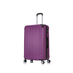 Flexot® F-2045 Koffer Reisekoffer Hartschale Hardcase Doppeltragegriff mit Zahlenschloss Gr. XL Farbe Aubergine