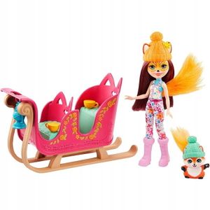 Enchantimals Snowtastic Sled, Lalka modowa, Damski, 4 lat(a), Dziewczyna, Wielobarwny