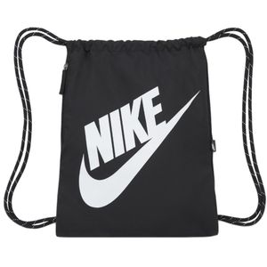 Nike Heritage Drawstring Bag Black/Black/White 10 L Sportbeutel