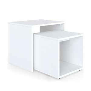 Súprava konferenčných stolíkov Livinity®, 45 x 48 cm, 2 časti, biela