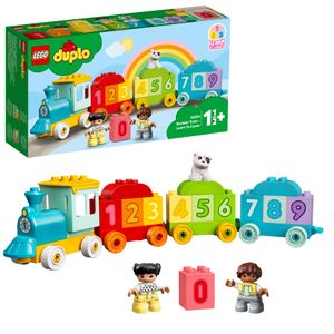 LEGO 10954 DUPLO Zahlenzug - Zählen lernen, Zug Spielzeug, Lernspielzeug für Kinder ab 1, 5 Jahren, Baby Spielzeug für Mädchen und Jungen