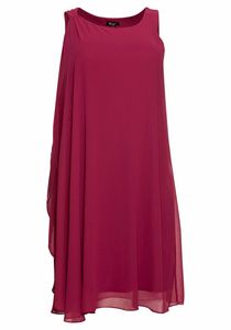 sheego Damen Große Größen Kleid in figurumspielender Passform Partykleid Partymode elegant Rundhals-Ausschnitt - unifarben