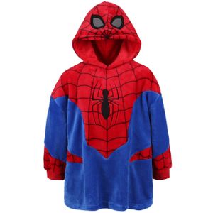 Spider-Man Rot-blauer Pullover/Bademantel mit Kapuze, für Kinder 122-140 cm