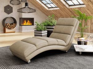 MIRJAN24 Sessel Holiday Premium, Stilvoll Liegesessel mit verchromte Füße, Design Relaxliege (Farbe: Bizon 2111)