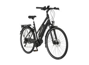FISCHER E-Bike Pedelec Trekking VIATOR 3.0i, Rahmenhöhe 55 cm, 28 Zoll, Akku 557 Wh, Mittelmotor, Kettenschaltung, LCD Display, schwarz