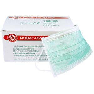 NOBA® Medizinischer Mundschutz mit Gummizug, OP-Maske, grün,50 Stück