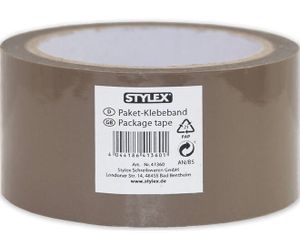 Stylex 41360 Paket-Klebeband, 50 mm x 66 m, braun