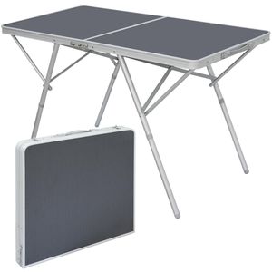 Stabilný hliníkový kempingový stôl 120x60x70cm Stabilný skladací hliníkový stôl