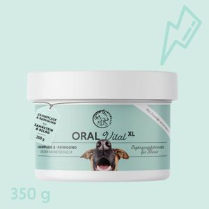 Oral Vital XL 350 g - Zahnpflege Hund gegen Mundgeruch - unterstützt aktiv bei Zahnstein, Plaque, Zahnbelägen und Verfärbungen