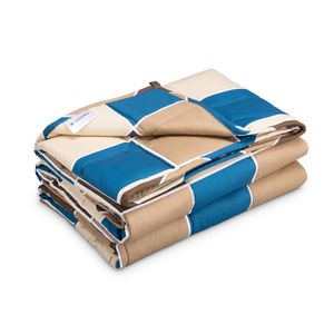 Navaris Gewichtsdecke 135x200 cm 8,8 kg - Bezug aus Baumwolle - 7 Schichten - Decke schwere Bettdecke - Beschwerte Decke kariert