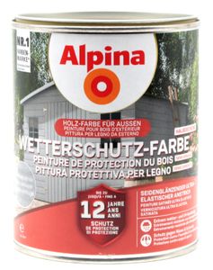 Alpina Wetterschutzfarbe deckend 0,75 L schiefergrau