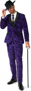 Pimp Faux Fur Zebra Anzug von Suitmeister Größe: XL
