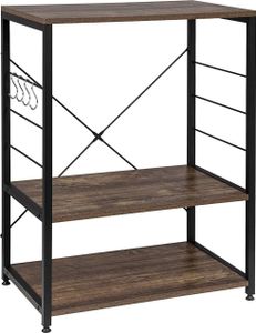 EUGAD 0012ZWJ Küchenregal Mikrowellenhalter Bäckerregal Standregal Industrie Design MDF Metall 60x40x82cm, Vintage