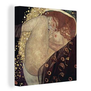 OneMillionCanvasses® - Leinwandbilder -Bild auf Leinwand Wandbild Leinwandbild Danaë - Gustav Klimt, 90x90 cm, Kunstdruck Wandkunst Wohnzimmer Schlafzimmer - Malereien - Wandschmuckes