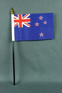 Flagge am Stab Neuseeland 10x15 cm Handflagge Stockflagge Fähnchen