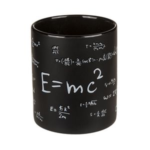 XL Tasse schwarz Jumbo Kaffeebecher ca. 850 ml Coffee Mug Mathematik E=mc²