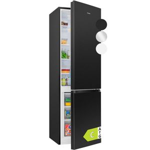 Bomann Kühlschrank mit Gefrierfach |  | 180cm | Kühl Gefrierkombination leise | Türanschlag wechselbar | 268L | KG 7353 schwarz