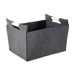 Kobolo Filzkorb Holzkorb für Kaminholz Allzweckkorb - Filz - dunkelgrau - 50x38x34 cm