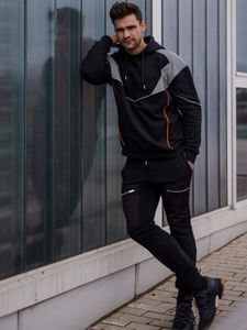 Les Hommes Sweatshirt "Oversize" -  LHH702750B | Oversize Hoodie - Schwarz-  Größe: XL(EU)