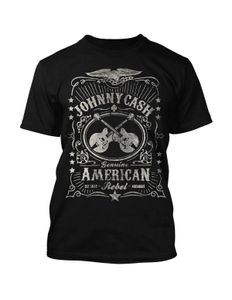 Johnny Cash | Official Band T-Shirt | American Rebel, Large, Black