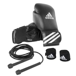 adidas Boxing Set Kit 3tlg. mit Springseil schwarz-weiß, adiBPKIT04