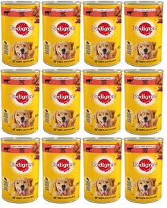 Pedigree Adult - Nassfutter für ausgewachsene Hunde mit Rindfleisch in Gelee, 12x1200g Dose