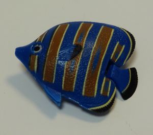 Wassersäulen Zubehör Fisch blau braune Streifen -#3324