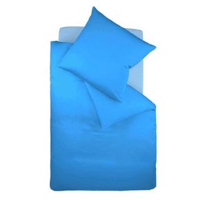 Fleuresse Mako-Satin-Bettwäsche colours meeresblau 6072 Größe 240x220 cm