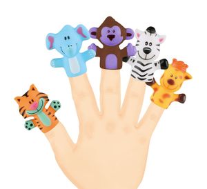 Sunflex Fingerpuppen Zootiere | Fingertier Handpuppen Motorik Kinder Finger Zoo Tiere Fingerspiel