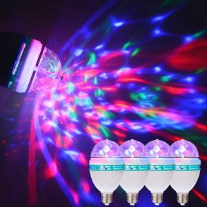 4 Stück 3W E27 LED Partyleuchte Discolicht Rotierende Discokugel Disco Lichteffekt Bühnenbeleuchtung