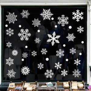 1 ganzes Blatt in 2 Stück Fensterbilder Weihnachten Selbstklebend, Fensterbilder Wiederverwendbar PVC Fensterdeko Weihnachten Winter Weihnachtsdekorationen (#07)
