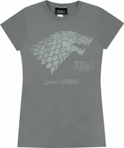 Game Of Thrones Damen Stark Winter Is Coming T-Shirt NS4559 (M) (Anthrazit)