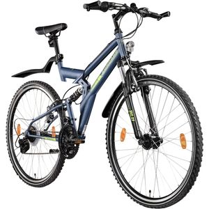 Zündapp Blue 3.0 28 Zoll Mountainbike Fully Fahrrad 175 - 190 cm mit Schutzblech Beleuchtung MTB 21 Gang