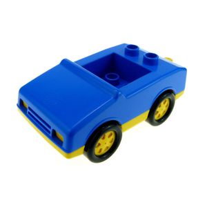1x Lego Duplo Fahrzeug Auto blau gelb PKW Abschlepp Wagen Set 2730 9178 2235