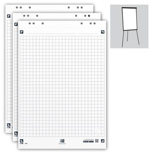 OXFORD Flipchart-Papier Smart Chart kariert 65,0 x 98,0 cm, 20 Blatt, 3 Blöcke