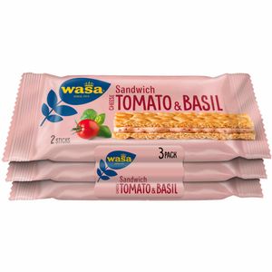 Wasa Sandwich Tomate-Basilikum 3 Stück á 40 g 8 Packungen