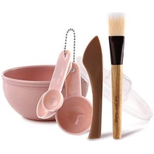 DIY Gesichtsmaske Pinselset (Kit mit 7), Gesichtsmaske Pinsel, Bürste, Gesichtspflege Schüssel, Gesichtspflege Tools Set aus Holz, DIY Clay Mask Mixing Tools Accessories