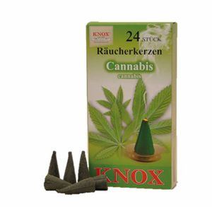 KNOX Räucherkerzen 24 Stück Räucherkegel Größe M - Cannabis