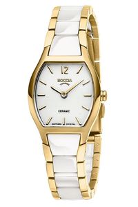 Boccia Uhr Damen 3361-03 Keramik, Titan, Gold plattiert, Quarz