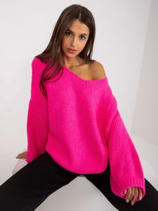 Rue Paris Klassischer Pullover für Frauen Estrivach neon pink Universal