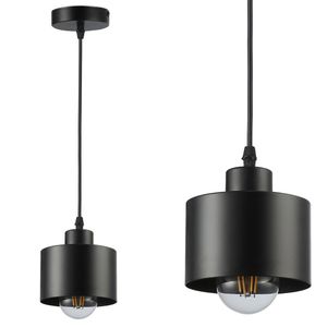 MasterLED Pendelleuchte Elza Ø12cm Schwarz E27 – Minimalistische Hängelampe für Esstisch, Küche & Flur